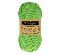 Scheepjes Mezclilla Softfun Denim Yarn, Algodón Acrílico, 506, 1x50g