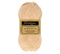 Scheepjes Mezclilla Softfun Denim Yarn, Algodón Acrílico, 507, 1x50g