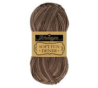 Scheepjes Mezclilla Softfun Denim Yarn, Algodón Acrílico, 510, 1x50g