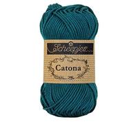 Scheepjes - Scheepjes 401 Oscuro Verde azulado Catona Hilo - 1x25g