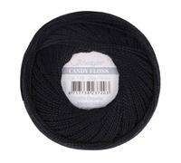 Scheepjes - Scheepjes Candy Floss 110 Jet Black (165m) Orgánico Mercerizado Algodón Hilo - 1x20g