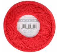 Scheepjes - Scheepjes Candy Floss 115 Hot Red (165m) Orgánico Mercerizado Algodón Hilo - 1x20g
