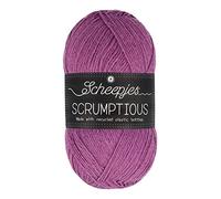 Scheepjes Scrumptious Yarn, poliéster Reciclado 50% acrílico, 312 Blackberry Honey Gelato, 5x100g, 5