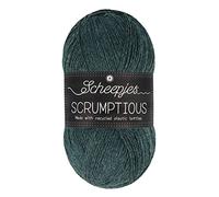Scheepjes Scrumptious Yarn, poliéster Reciclado 50% acrílico, 379 Kale Chocolate Bar, 1x100g