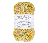 Scheepjes Secret Garden 1x50g - 707 Summer House, Amarillo, Beige, Verde Hilo de Crochet y Tejer