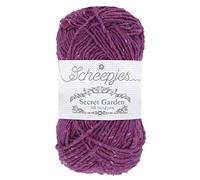 Scheepjes Secret Garden Yarn, 60% Poliéster, Seda, 20% Algodón, 733 Wisteria Arch, 1x50g