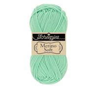 Scheepjes Soft Yarn, 50% Lana Merino Superwash Microfibra Mezcla de 25% acrílico, 628 Botticelli, 1x50g