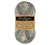 Scheepjes Softfun Aquarel 1x50g - 806 Cityscape, Gris, Hilo para Tejer y Crochet