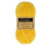 Scheepjes Softfun Denim 50g - 520 Amarillo, Agujas y Lanas