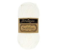 Scheepjes Softfun Yarn, 2412 Snow, 1x50g