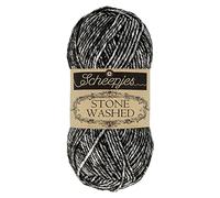 Scheepjes Stone Washed ovillo 50 g - 803 Ónix Negro