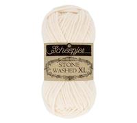 Scheepjes Washed XL Yarn, 70% algodón, 30% crilenka, 841 Moon Stone, 1x50g