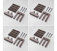 Scheffinger, Juego de 4 cierres para ventanas o puertas de plástico/madera/aluminio, protección antirrobo, certificado DIN, acero macizo de alta calidad, protección contra robos, 4 unidades (4, marrón