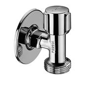 Schell Válvula de conexión 1/2" x 3/4", ahorro de espacio extra para situaciones de instalación difíciles, con roseta de pared y mango de confort en ABS, Fabricado en Alemania