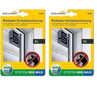 Schellenberg 16000 Juego dispositivo antielevación persiana Mini/Maxi, antracita, Cierre deslizante (Paquete de 2)
