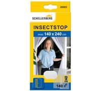 Schellenberg 20503 Mosquitera balcón y Puerta de terraza, Dimensiones: 140 x 240 cm, Blanco, Montaje fácil sin taladrar, Incl. Correa de fijación y Pesos