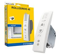 Recogedor de plástico empotrable eléctrico para persianas con cinta de 2.3 cm de 13.5 x 16.5 cm color blanco Schellenberg