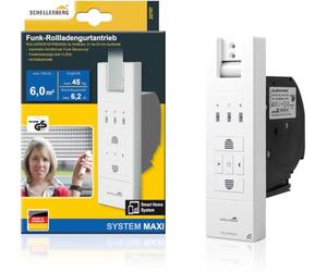 Schellenberg 22767 Ventana de celosía, 70 W, 230 V, max. 6m² persiana de plástico