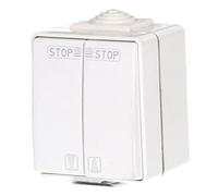 Schellenberg 25010 Interruptor para el control manual del motor del toldo, de superficie, IP65 blanco