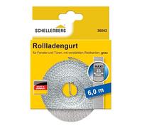 Schellenberg 36002 - Correa de persiana (23 mm, 6 m), color gris