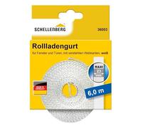 Schellenberg 36003 Correa de persiana (23 mm, 6 m), color blanco