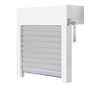Schellenberg 39049 39049-Juego Ventana, Sistema de persiana Enrollable, PVC, 80 x 60 cm, Color Blanco/Gris, se Puede acortar en Altura, Ancho, Incluye Aislamiento EPS y Accesorios para Montaje en casa