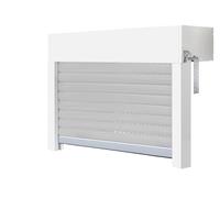 Schellenberg 39051 - Juego de persianas enrollables para ventana, sistema de persiana enrollable mini, PVC, 100 x 60 cm, color blanco/gris, se puede acortar en altura, ancho, incluye aislamiento EPS y