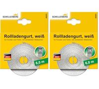 Schellenberg 46003 Roller Shutter Belt 14 mm / 6.0 m White (Paquete de 2)