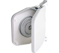 Schellenberg 50157 Enrollador atornillado de cinta abatible y plegable para montaje en pared, color blanco