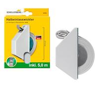 Schellenberg 50505 Enrollador de media entrada mini incl. cinta, blanco