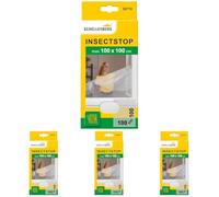 Schellenberg 50710 mosquitero, protección contra Insectos y Mosquitos para Ventanas - Varios tamaños, 100x100cm, Blanco (Paquete de 4)