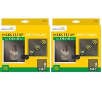 Schellenberg 50722 Juego de mosquitera antipolen, 130 x 150 cm, Antracita (Paquete de 2)