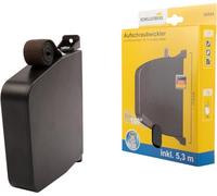 Schellenberg 50804 Enrollador de cinta atornillado para montaje en superficie, System Mini, incl. cinta de persiana premontada 17 mm x 5.3 m de longitud, negro