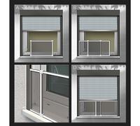 Schellenberg 50810 Protección antiinsectos corredera para Ventanas con persianas (máximo 142 x 50 cm)