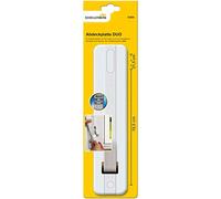 Schellenberg 53904 Placa de Cubierta de la devanadora de Correa Duo Maxi, con 2 Orificios, Blanco, Distancia entre agujeros 18,6/21,5 cm