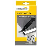 Schellenberg 70107 Tubería de reparación para la fijación de mosquiteras con marco de aluminio, negro, 5,6 m