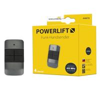 Schellenberg Powerlift Mando a Distancia de 4 Canales para Puertas de Garaje y portones Exteriores, frecuencia de Radio 433,92 MHz, Alcance 40 m en Campo Abierto, batería incluida, 60870