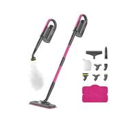 Schenley Mopa de Vapor 7 en 1 Doble Varilla con Vaporizador de Mano Desmontable para Paredes, Lechadas, Suelos Duros, Azulejos, Incluye Accesorios Multiusos y Almohadillas para Oreja de Microfibra