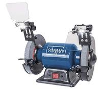 Scheppach 5903107901 - Lijadora doble SM150L - Disco de desbaste, piedra de afilar, 400 W, 230 V, diámetro de perforación: 150/12,7 mm