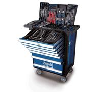 Scheppach 5909304900 TW1000 - Carro de Herramientas (263 Piezas) Accesorios, Bien Clasificados, con Cerradura y móvil.