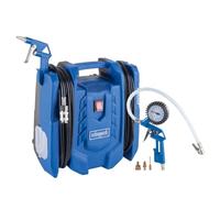 Scheppach Airforce 7 - Compresor de aire móvil (230 V, 1100 W, 8 bar | 180 l/min | Libre de aceite y móvil | Radio de trabajo de 8 m | Con manguera de 4 m, cable de 4 m, inflador de neumáticos