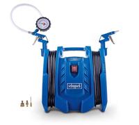 Scheppach Airforce 7 Compresor de aire móvil | 230 V 1100 W | Presión 8 bar | 180 l/min | Libre de aceite y móvil | Radio de trabajo de 8 m | Con manguera de 4 m, cable de 4 m, inflador de neumáticos,