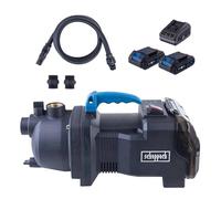 Scheppach Bomba de jardín con batería C-GP3000-X con manguera de 2 m, caudal de 3000 L/h, altura de extracción 25 m, profundidad de inmersión 8 m, presión de extracción 2,6 bar, serie IXES de 20 V