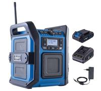 Scheppach C-DAB30-x - Set S - Serie 20V IXES - Dab+ y FM - Bluetooth y USB-A - Alcance 10 m - IP65-1 - Batería 2Ah + cargador
