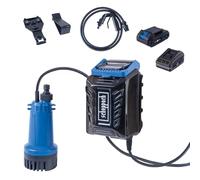 Scheppach C-RBP2000-X - Bomba de agua con batería (manguera de 2 m, caudal de 2000 l/h, presión de extracción de 2 bares, altura de extracción de 20 m, profundidad de inmersión de 1,8 m, serie IXES de