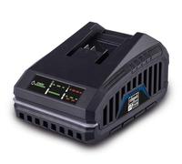 Scheppach Cargador rápido SBC4.5A de 20 V con Potencia de 120 W | Serie IXES de 20 V | Soporte de Pared Integrado | Tiempo de Carga de batería de 2 Ah Aprox. 35 min/4 Ah batería Aprox. 60 min |