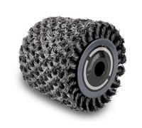 Scheppach Cepillo de alambre de metal trenzado de repuesto para máquina satinada MRS1300 | 100 mm de ancho - 120 mm de diámetro | rodillo de lijado adecuado para lijado fuerte o pelado superficies