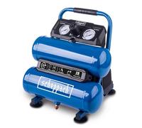 Scheppach Compresor de Aire HC10 Twin - 750W - 8bar - Tanque 7,5L - Compresor de Aire Exento de Aceite - Doble Tanque - Succión 50,4L/min - 2 Manómetros - Conexión Rápida
