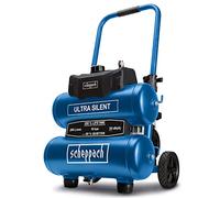 Scheppach Compresor Ultra Silencioso HC20Si | 54 dB | 750 W | Depósito de 20 L | 10 bar | Libre de aceite y bajo mantenimiento | Admisión de aire 200 L/min | Montaje rápido
