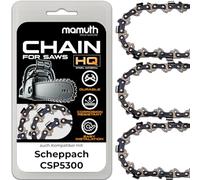 Scheppach CSP5300 - Cadena para motosierra (3 unidades, 50 cm, 1,5 mm, 0,325", 76TG)